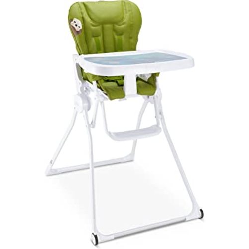 Joovy Nook NB High Chair Featuring Four-Position Adjustable Swing Open Tray, 3-Position Reclining Seat, and Front Wheels - Southern Sea Otter National Park Foundation Edition, Greenamole