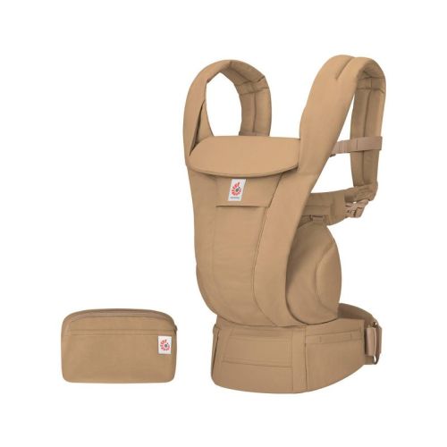 Ergobaby Omni Deluxe Cotton All-in-One Baby Carrier - Camel: Adjustable Harness, Ventilated Fabric, Infant Support