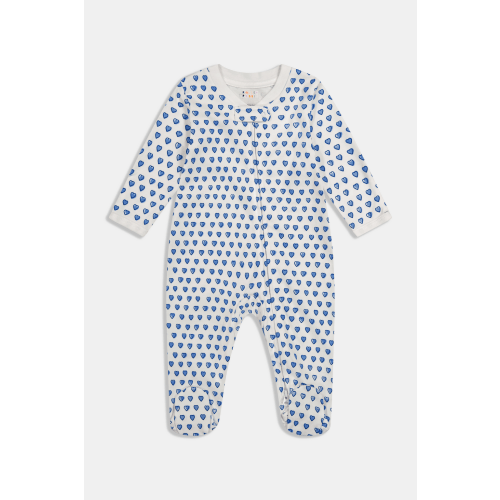 Infant Hearts Zipper Footie
