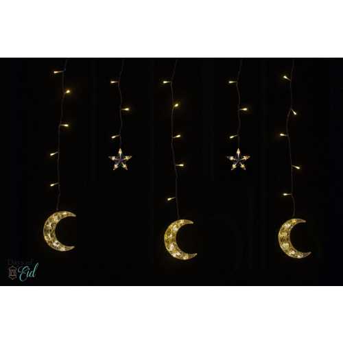 Moon & Star String Lights