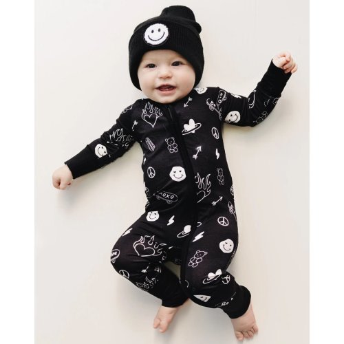 Bamboo Zip Romper | Be Mine – LUCKY PANDA KIDS
