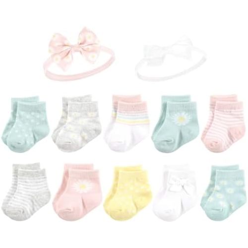 Hudson Baby Unisex Baby Girls' sock and headband