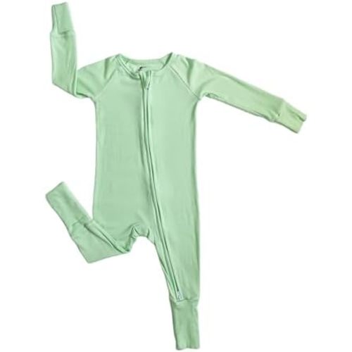 Soapberry 2-Way Zipper Bamboo Viscose Pajamas for Baby Boys and Girls