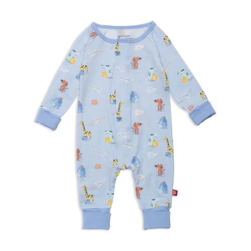ready jet go modal magnetic grow with me convertible coverall, 3-6 months