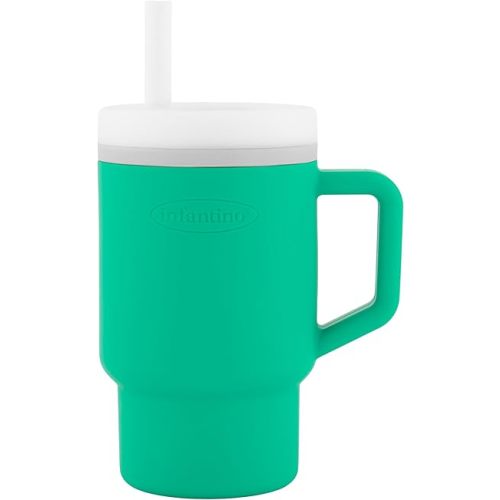 Infantino My 1st Tumbler – Adorable Miniature Tumbler with Leak-Resistant Straw and Toddler-Friendly Handle, Encourages Hydration, Easy to Clean, 9 fl. oz, Alpine