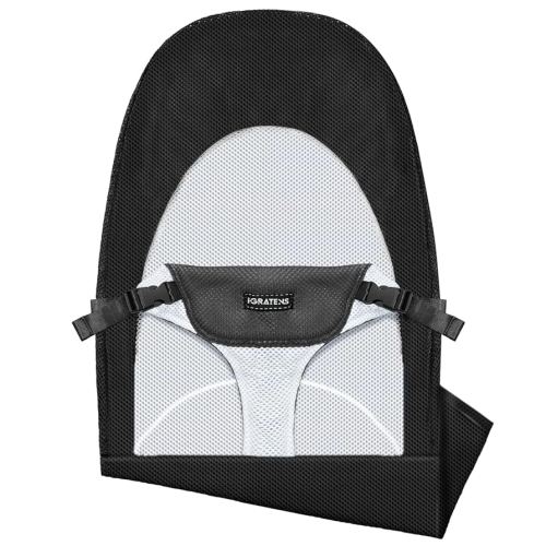 Fabric Seat for Bouncer - Cover for Baby Bjorn Bouncer Balance Soft & Bliss, Ventilated Mesh, Skin -Friendly, Machine Washable, Black