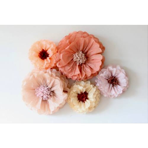 Oversized and large size paper flowers 3 pieces. Amazing flower backdrop wall.  Wedding centerpiece. Breathtaking wall decor. Tissue blooms.