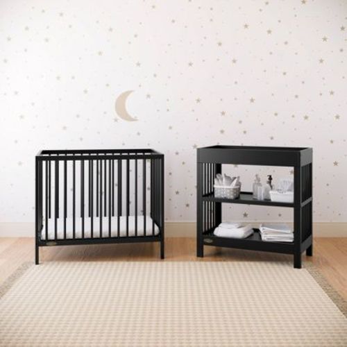 Graco Teddi Convertible Mini Crib with Mattress - White