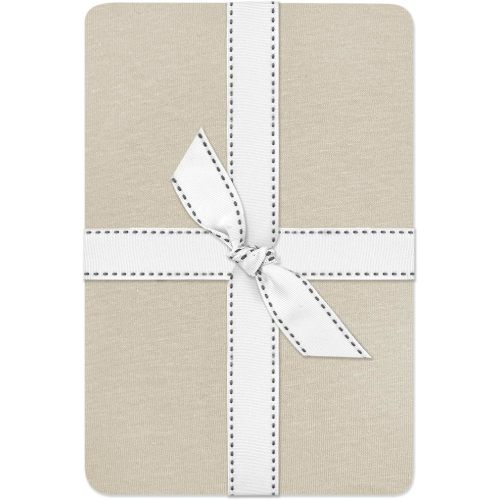 Frankie Fitted Crib Sheet 100% Organic Cotton for Baby & Toddler Mattress, Breathable for Boys & Girls, Sand, One Size