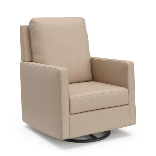 Storkcraft Calabasas Infant Nursery Upholstered Swivel Glider, Latte