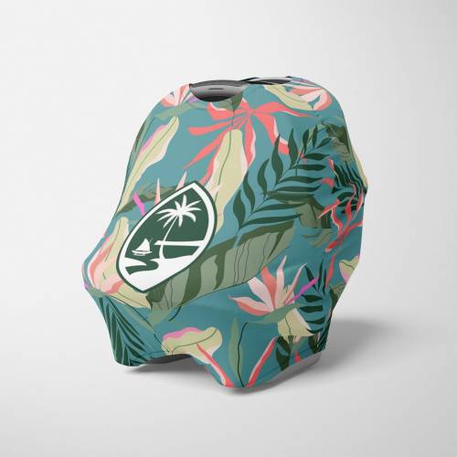 Guam Blue Birds Of Paradise Nursing Car Seat Cover