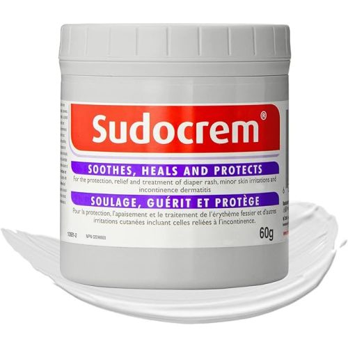 Sudocrem - Diaper Rash Cream for Baby, Soothes, Heals, and Protects, Relief and Treatment of Diaper Rash, Zinc Oxide Cream - 60g