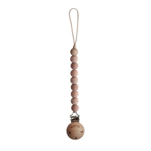 Mushie Pacifier Clip | Cleo (Wood)