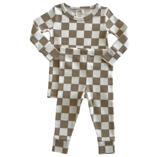 Tiramisu Checkerboard / Organic 2-Piece Set