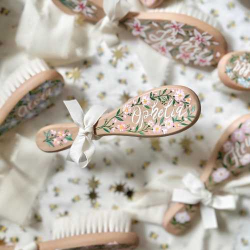 Personalised Hand Painted Baby Brush, Custom Baby Brush, Christening Keepsake, Personalised Newborn Hairbrush, Christening Gift