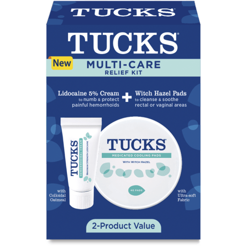 TUCKS Multi-Care Relief Kit for Hemorrhoids with Lidocaine & Witch Hazel