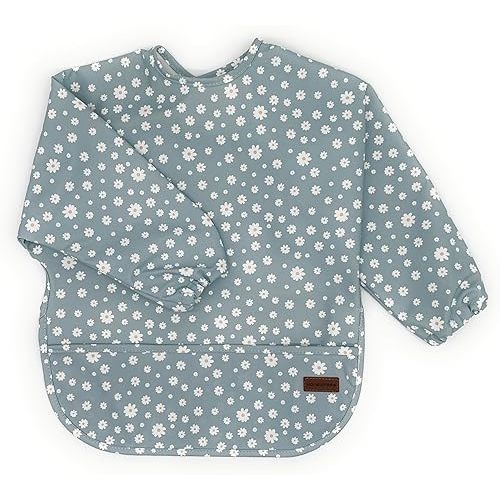 Long sleeve Bib for Girl Boy Baby Toddler 6-24 M Essential Must Have for Eating Feeding Baby Led Weaning Mess Free