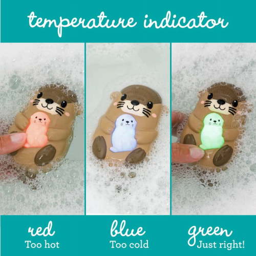 Infantino Right Temp Light-up Otter Bath Temperature Indicator, 6-48 Months, Brown