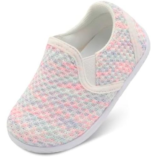 FEETCITY Unisex Baby Shoes Boys Girls Sneakers Infant Slip On First Walking Shoes Toddler Casual Star Sneaker Crib Shoes
