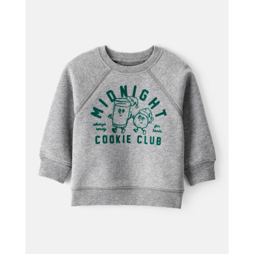 Baby Boy DayDream Fleece Midnight Cookie Club Long-Sleeve Pullover Sweatshirt - Grey - Carter's | Carter's
