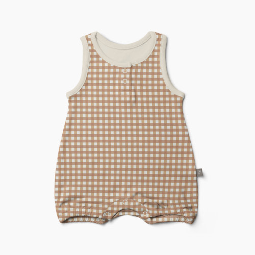 Goumikids Organic Sleeveless Short Romper - Picnic, 6 M