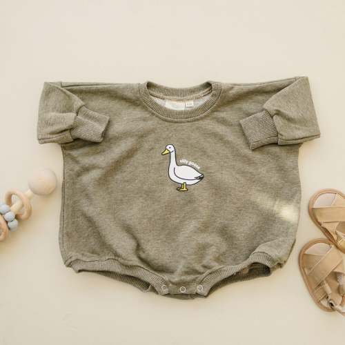 Silly Goose Sweatshirt Romper - more colors – August + Willow