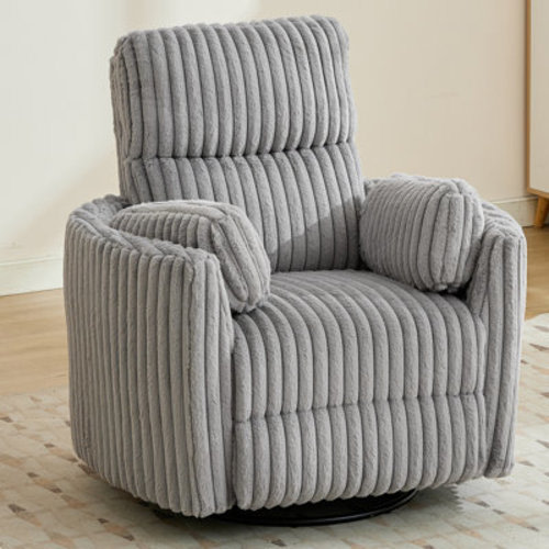 Latitude Run® Sabria Bocaton Wide Wale Corduroy Upholstery Manual Recliner | Wayfair