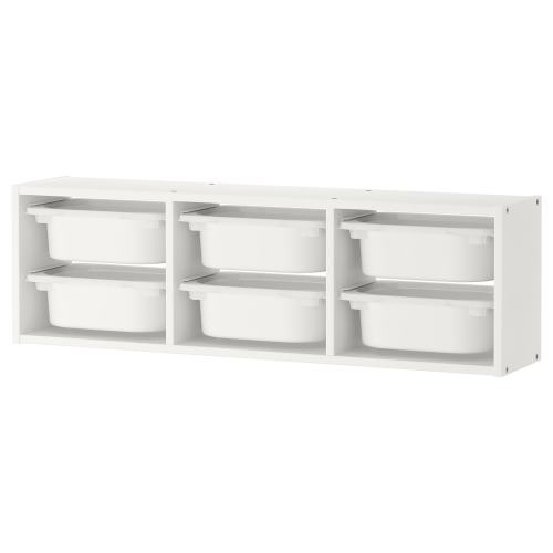 TROFAST Wall storage - white/white 39x8 ¼x11 ¾ "