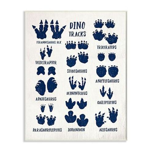 Stupell Home Decor Rustic Chart of Dinosaur Tracks Wall Art