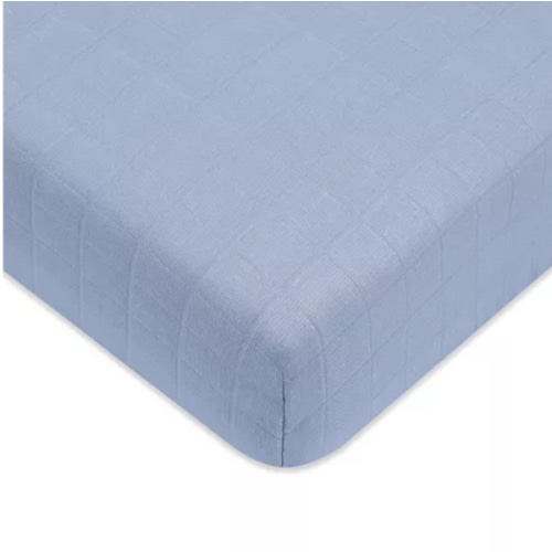 Crib Sheet in GOTS Certified Organic Muslin Cotton