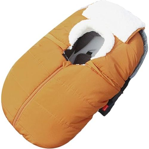 Fairy Baby Winter Car Seat Cover for Babies Carseat– Waterproof, Warm Car Seat Cover Baby – Universal Winter Cover for Back Seat, Infant Car Seat Cover (Brown)