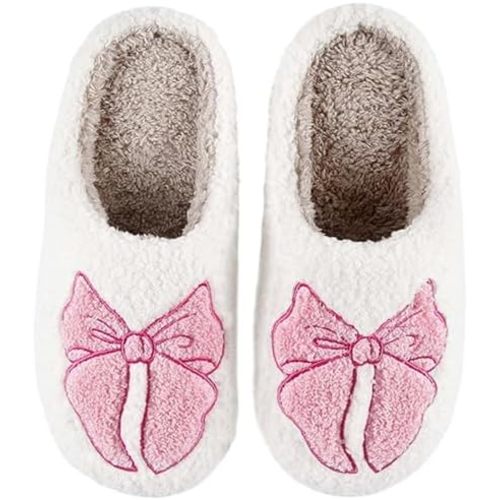Womens Mens Slippers Retro Memory Foam Cute Cartoon Plush Fluffy Warm Fur Lined slippers Indoor House Home Winter Shoes