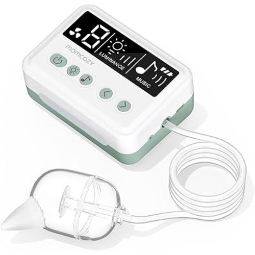 Momcozy Nasal Aspirator, 9 Levels Strong Suction Baby Nose Sucker with Lullaby, Electric Nose Aspirator for Toddler, Safe Material BPA Free for Newborn, Automatic Nose Cleaner with Silicone Tips