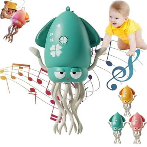 Electric Dancing Octopus Toy with LED Lights & Music – Obstacle Avoidance Octopus Robot Toy for Toddlers, Children, Boys and Girls, Ideal Indoor Crawling Toy Gift