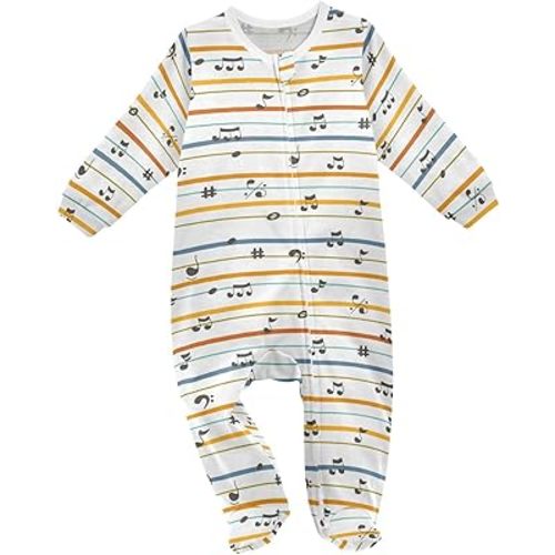 Baby One-Piece Footies Newborn Rompers Pajamas Cotton Footed Pjs for Sleep Play Boys Girls