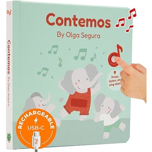 Cali's Books Spanish Nursery Rhymes Sound Book for Babies and Toddlers 1-3 | Baby Books with Spanish Songs for Kids | Libros en Español par Bebes (Contemos)