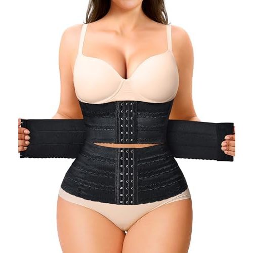 Nebility Waist Trainer for Women Corset Shapewear Tummy Control Segmented Waist Cincher Workout Girdle