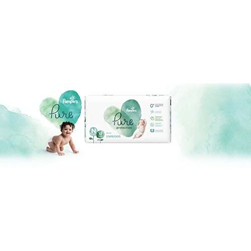 Diapers Newborn/Size N (>10 lb), 32 Count - Pampers Pure Protection Disposable Baby Diapers, Hypoallergenic and Unscented Protection, Mega Pack (Old Version)