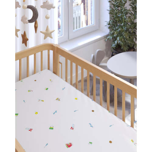 Busy World Crib Sheet Set | Richard Scarry x Nestig