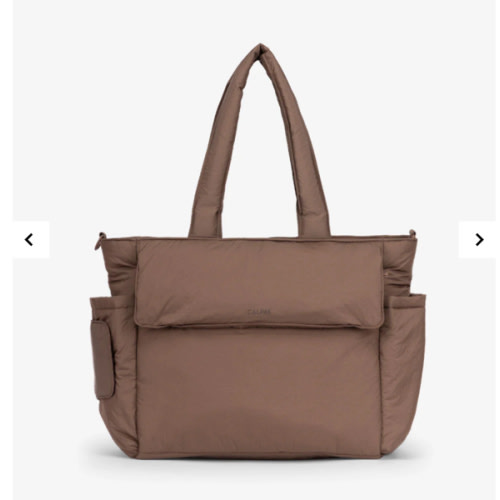 Diaper Tote Bag with Laptop Sleeve - HAZELNUT