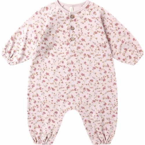 Floral Organic Cotton Henley Bubble Romper