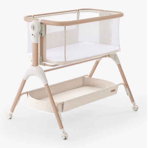 HARPPA Cuddly Signature | 3-in-1 Rocking Baby Bassinet & Bedside Sleeper with Anti-Reflux Mattress for Newborns | Attaches to Bed, Adjustable Height, Tool-Free Setup, Portable Wheels, CPSC Certified, Gentle Rocking Motion | Ideal for Infants, Safe Co-Slee