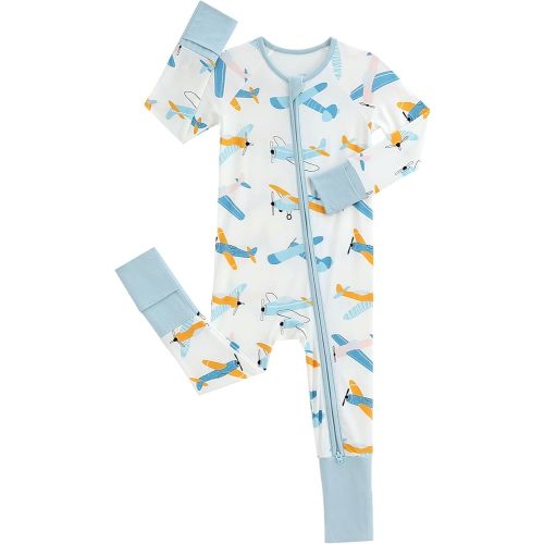 Baby Boys Girls Footless Pajamas - Viscose from Bamboo Zippy Pjs Sleep 'N Play - 3-6 Months