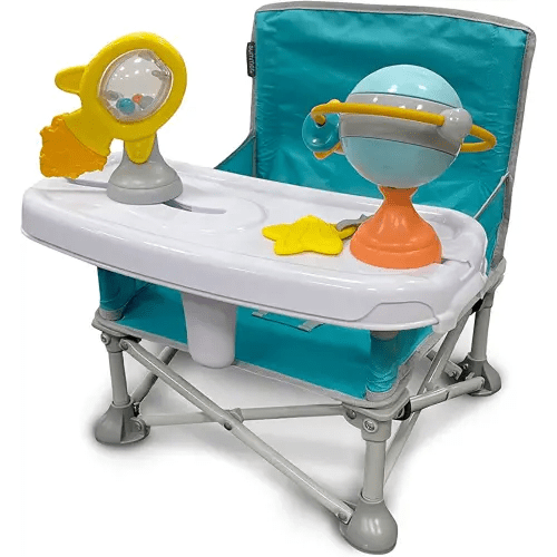 Summer Pop ‘N Sit Eat ‘N Play - Baby Pop Up Chair for Meals and Playtime with Removable Tray and Toys, Portable Booster Folds for Travel