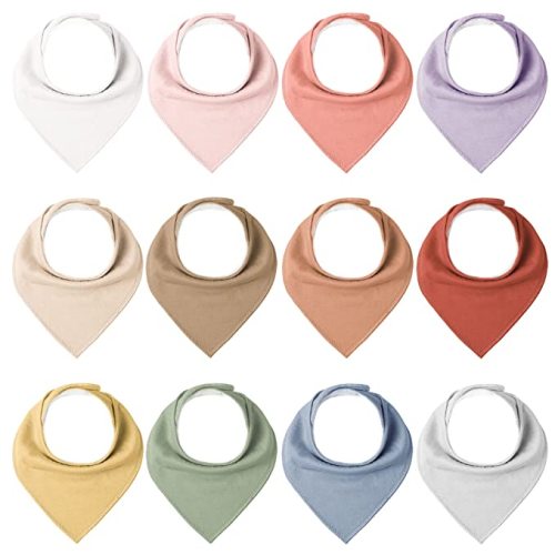 Bandana Bibs 12 Pack for Teething & Drooling