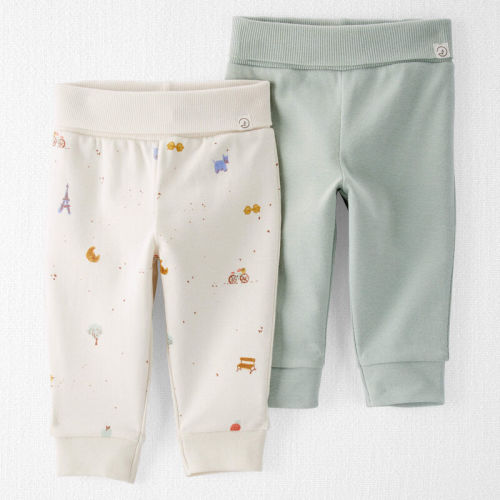 Paris Picnic, Mint Baby Organic Cotton 2-Pack Joggers | carters.com