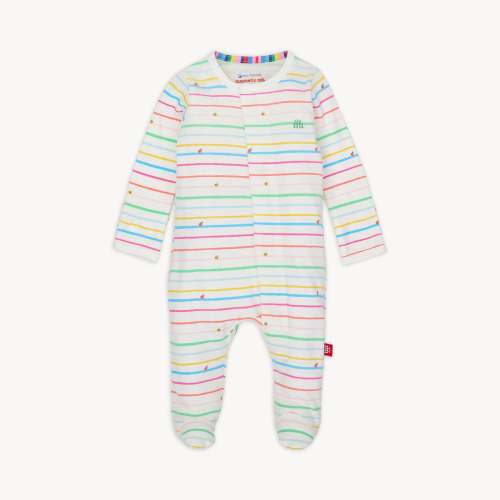 rainbow road organic cotton magnetic parent favorite footie