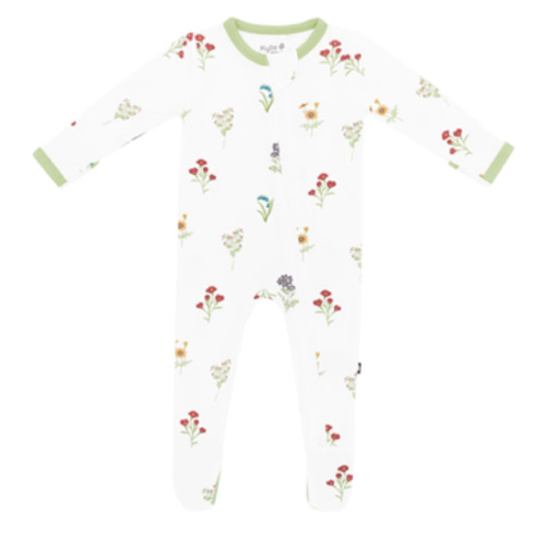 Zippered Footie in Wildflower