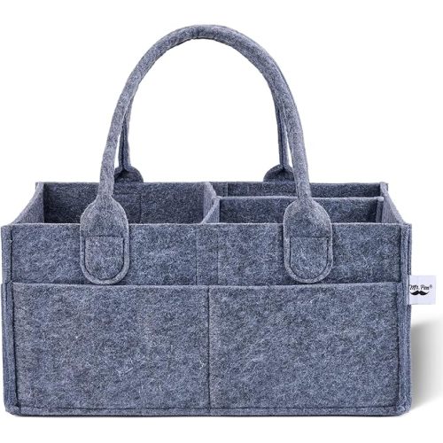 Mr. Pen- Baby Diaper Caddy Organizer, Charcoal Gray | Nursery Storage Bin and Car Organizer for Diapers and Baby Wipes