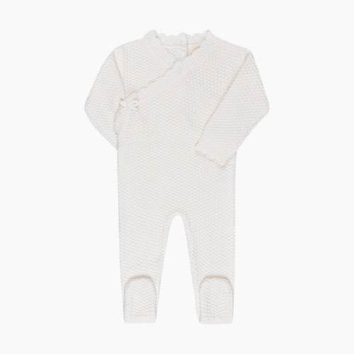Elys & Co Knit Footie - Ivory, Newborn